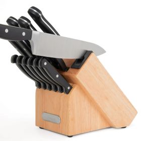 14-Piece Forged Triple Rivet Knife Set with Built-in Edgekeeper Knife Sharpener
