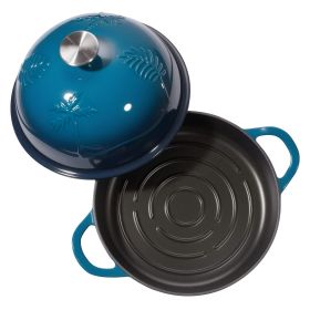 Enameled Cast Iron Dutch Oven, 5 Quart Pot for Sourdough Bread Baking, Heavy-Duty Cookware Pan with Lid and Dual Handles