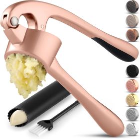 Kitchen Premium Garlic Press Set - Rust Proof Professional Garlic Mincer Tool - Easy-Squeeze