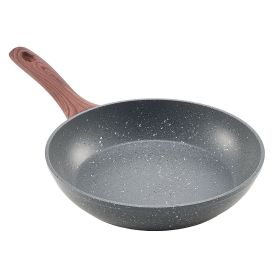 Frying Pan Skillet, Aluminum Egg Fry Pans, 3 Piece Set (9.5, 11, 12 in), Nonsitck Heavy-Duty Skillets with Heat-Resistant Handle