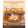 Enameled Cast Iron Dutch Oven, 6 Quart Pot with Lid and Dual Handles, Heavy-Duty Durable Cookware Pan, Oven Induction Compatible up to 500 F