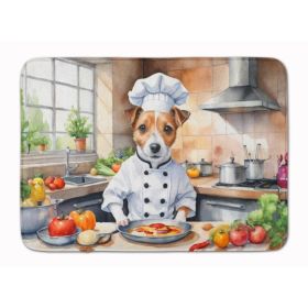 Jack Russell Terrier The Chef Memory Foam Kitchen Mat Machine Washable Anti-Fatigue Mat Cushion Comfort Bath Mat or Kitchen Rug (Option: Default)