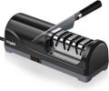 Electric Knife Sharpener for Kitchen, 3-Stage Knife Sharpener Electric with 100% Diamond Abrasives, 20° Precision Angle Guide