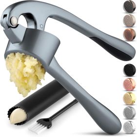 Kitchen Premium Garlic Press Set - Rust Proof Professional Garlic Mincer Tool - Easy-Squeeze, Easy-Clean with Soft (Material: Stainless Steel)